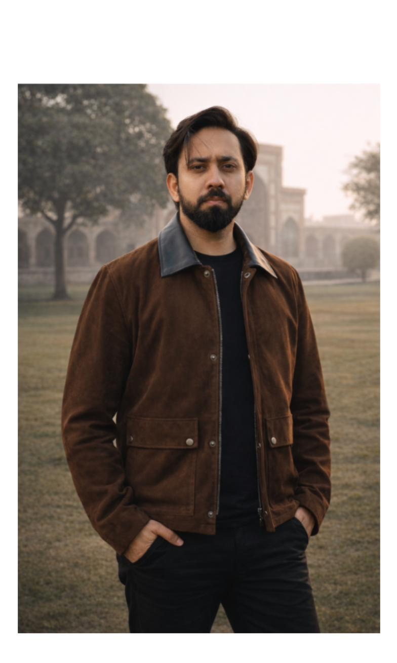 DASTAN Chocolate Suede Leather Jacket
