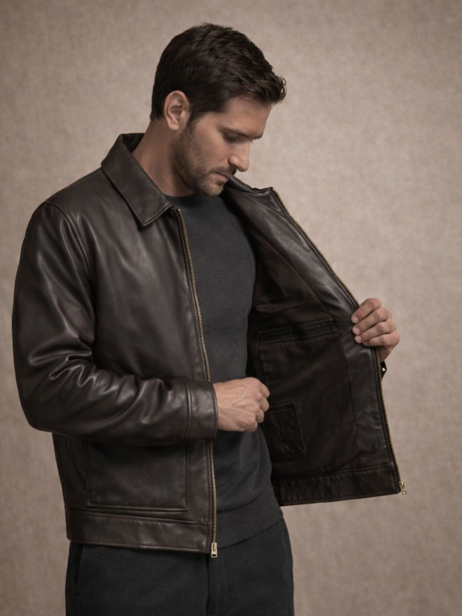 Terracotta Leather Jacket