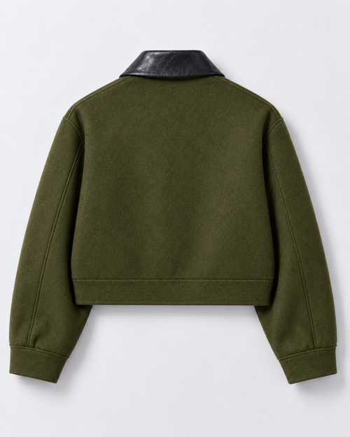 Jacket 1 Olive Green back view