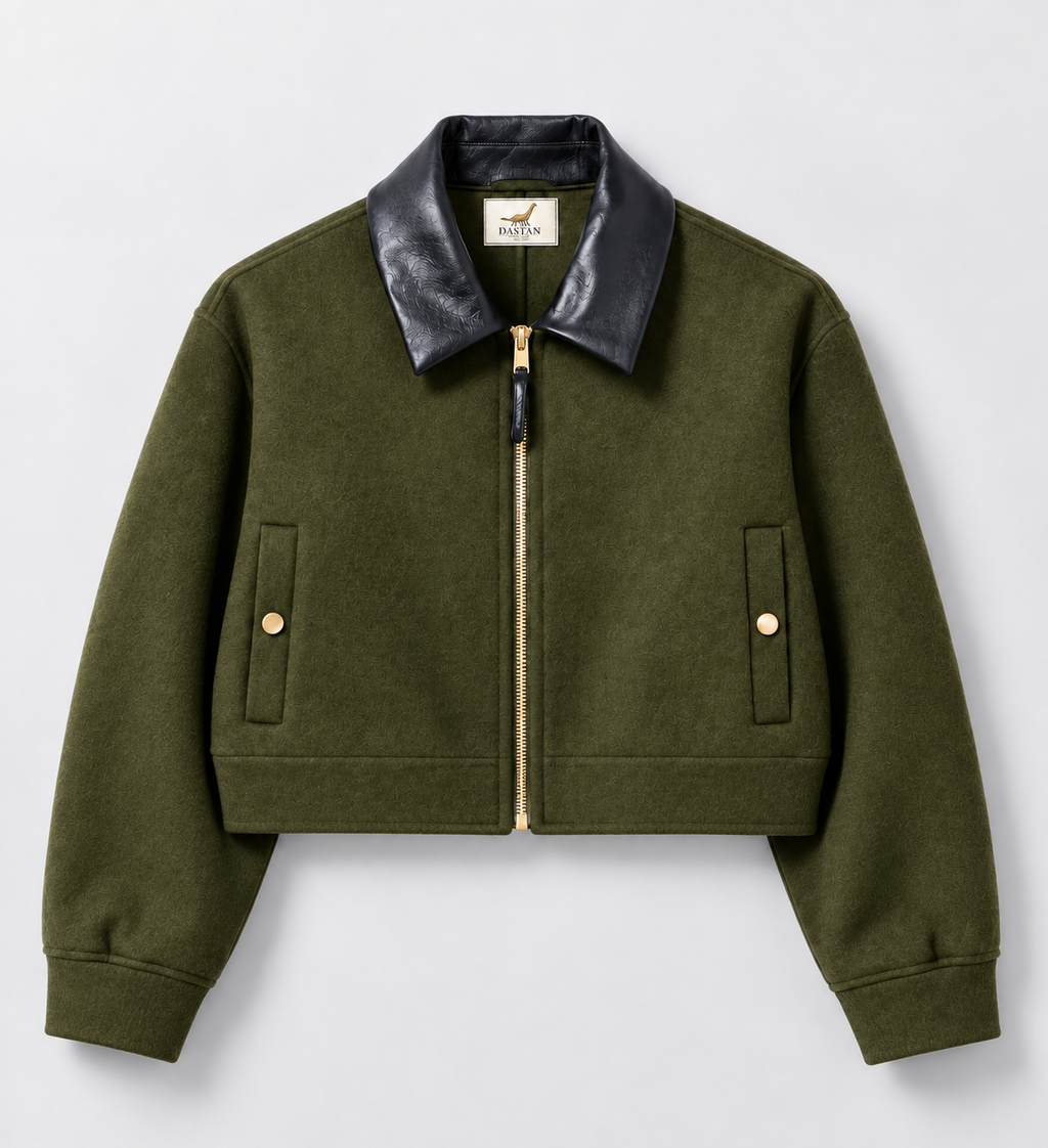 Jacket 1 Olive Green front view