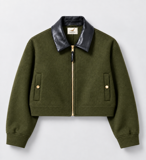 Jacket 1 Olive Green front view